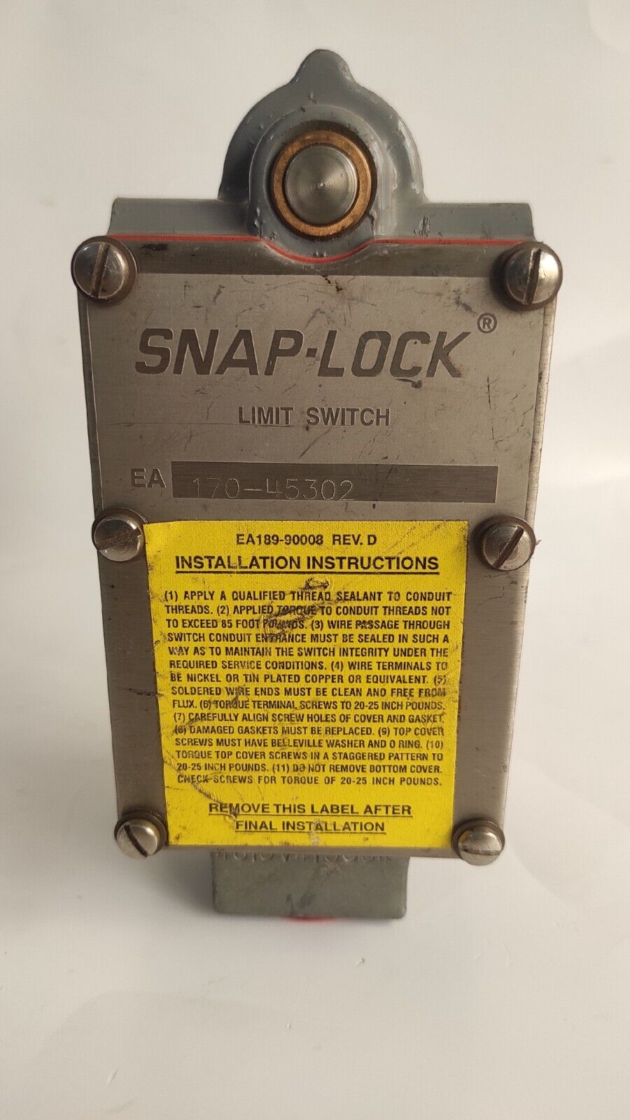 Snap Lock ea 170-14302 / EA 170-14302 Limit Switch